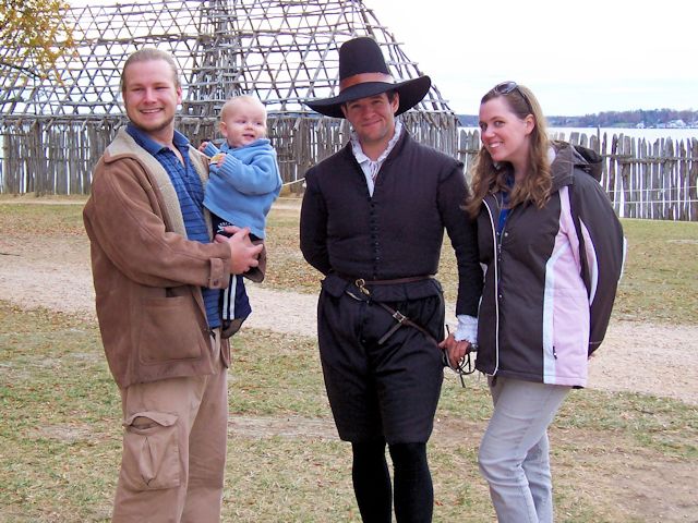 Michael, David and Chelsea with Re-enactor